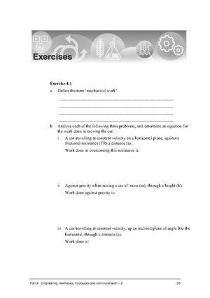 Biomedical Engineering Part 1 Exercises - Bio-engineering 19 Exercises ...
