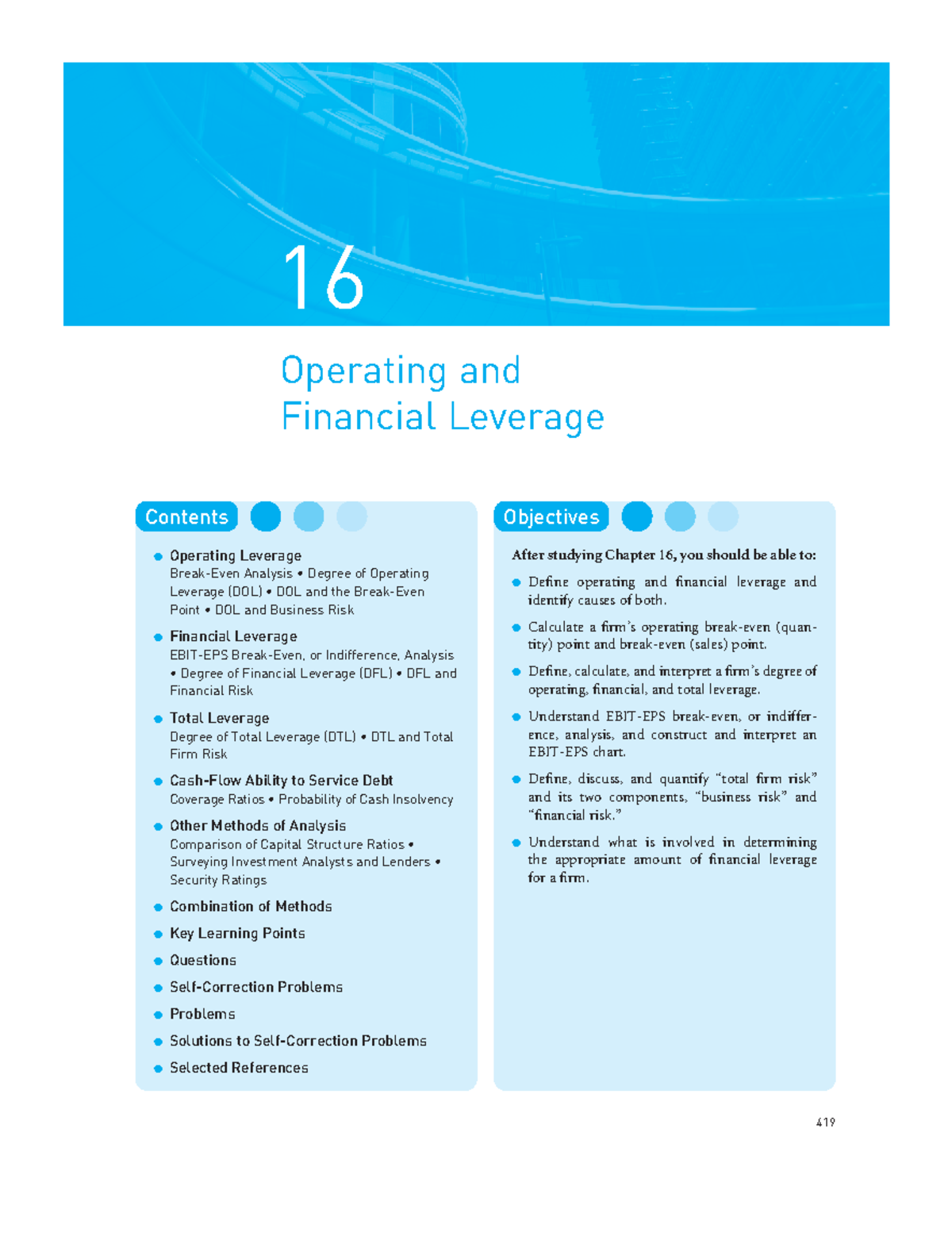 Fm Ii Chapter 1 Capital Structure Policy Leverage 16 Operating