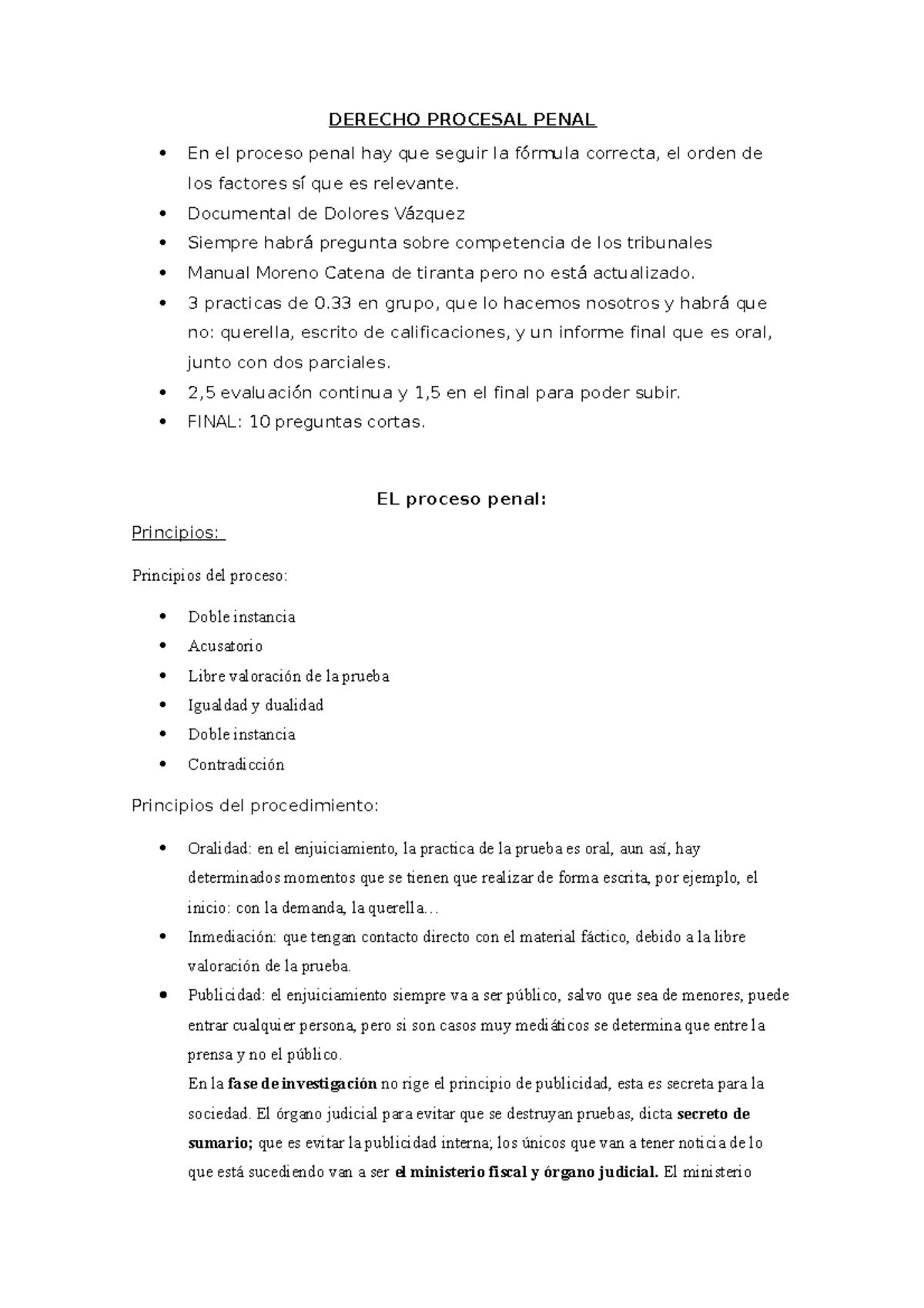 TEMA 1- Estructura DEL Proceso Penal - DERECHO PROCESAL PENAL En el ...
