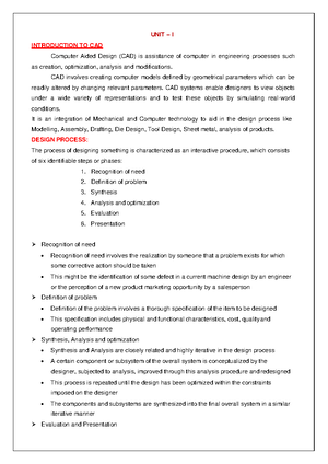 CAD(U5) - Computer Aided Design Lecture Notes - UNIT – V STANDARDS FOR ...