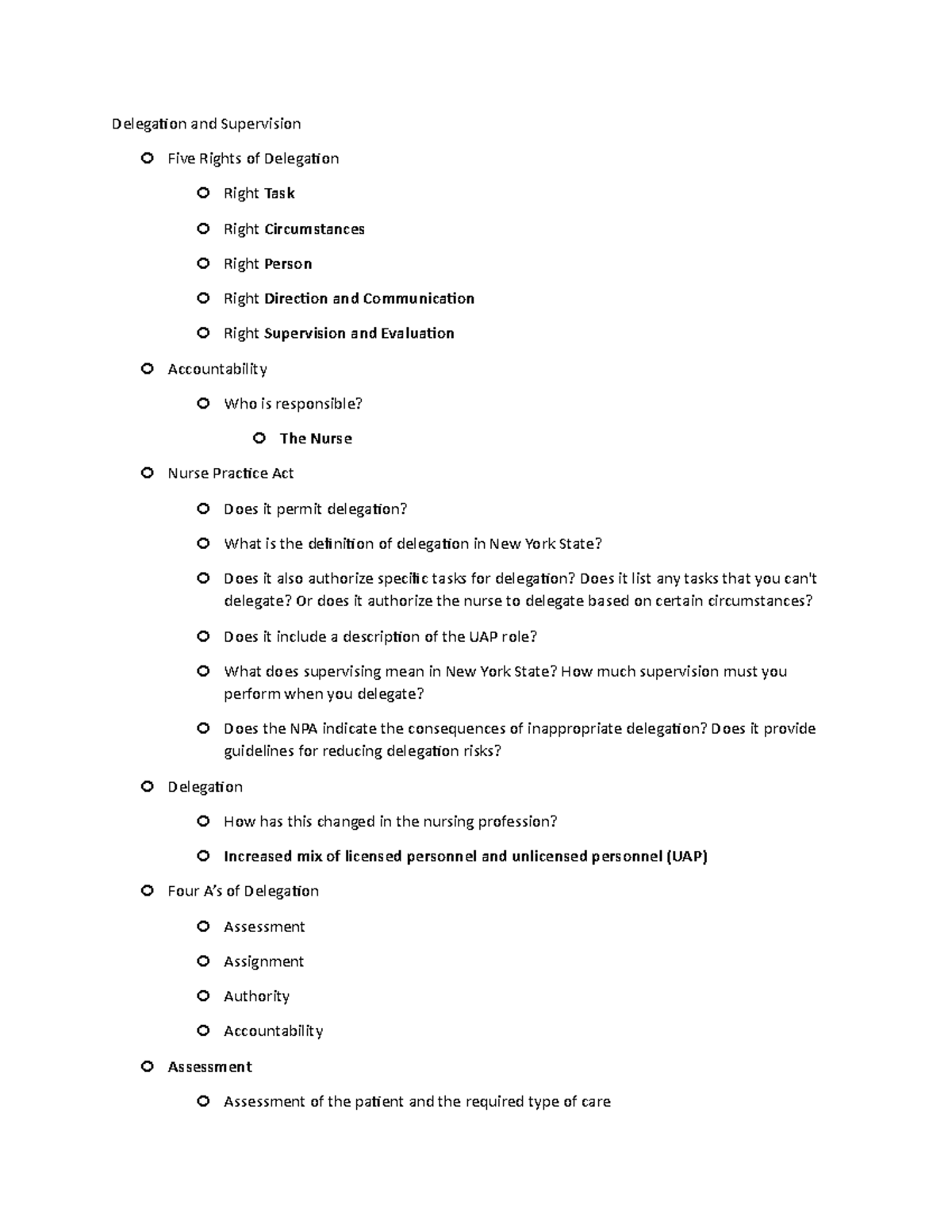 Delegation and Supervision - Accountability Supervision of the ...