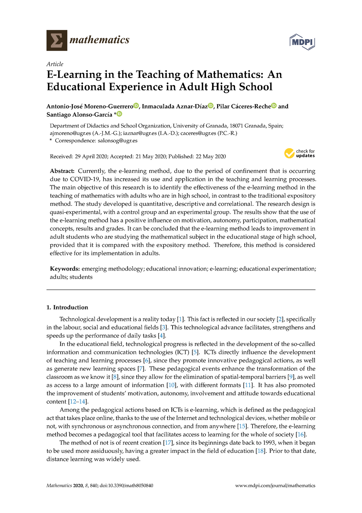 mathematics education thesis