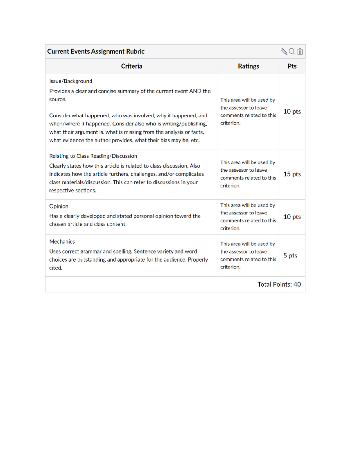 uil current events essay rubric