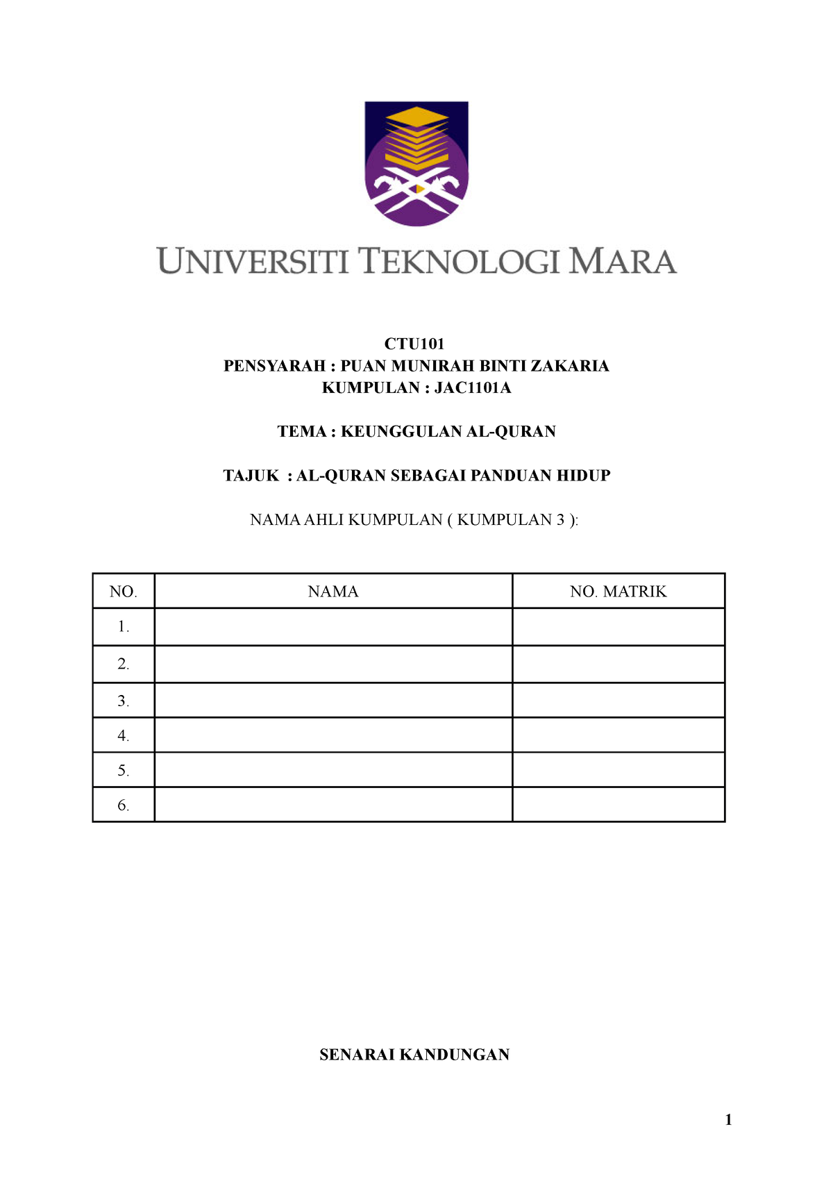 assignment analisis kerja