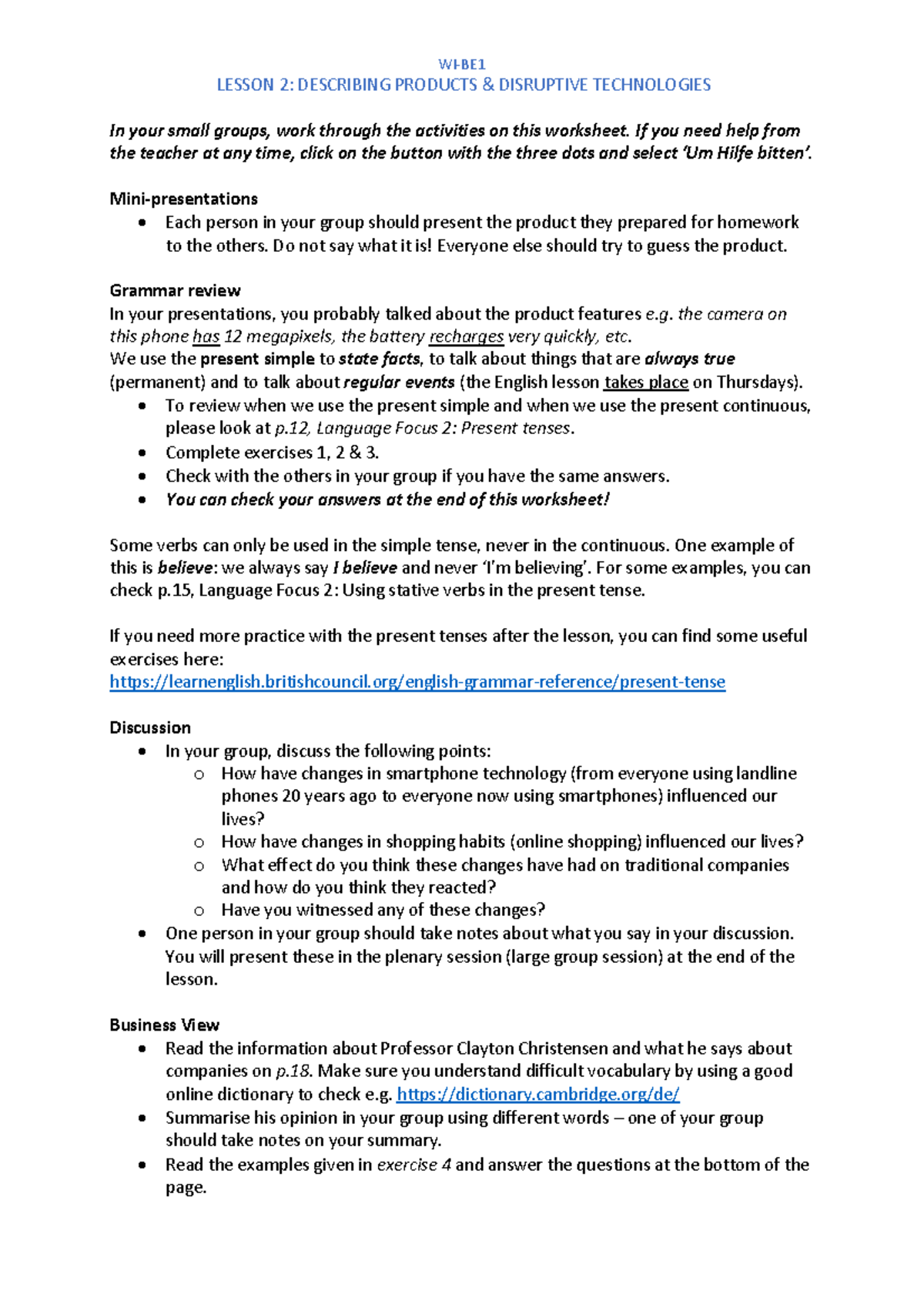 Lesson 2 Instruction Sheet. Please download this instruction sheet so ...