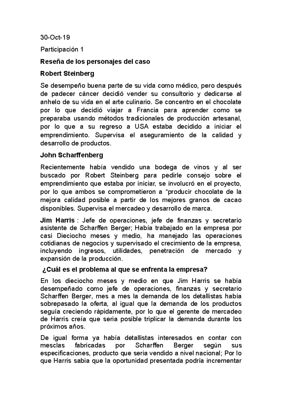 433253780 Foro Caso Harvard 2 Scharffen Berger Chocolate Maker - 30-Oct ...