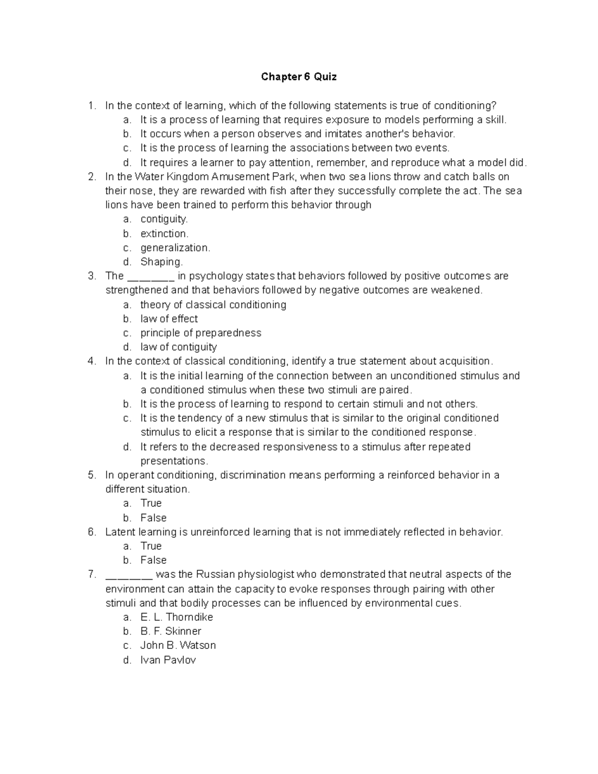 Chapter 6 Quiz - Try Using Flashcards To Remember - Chapter 6 Quiz In ...