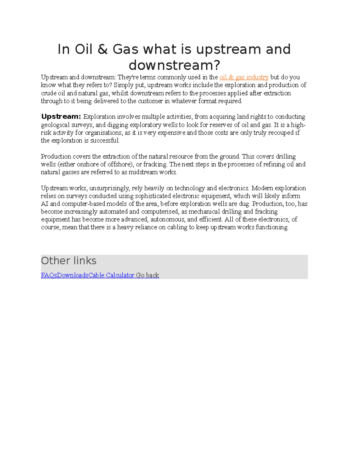 Upstream - In Oil & Gas what is upstream and downstream? Upstream and ...