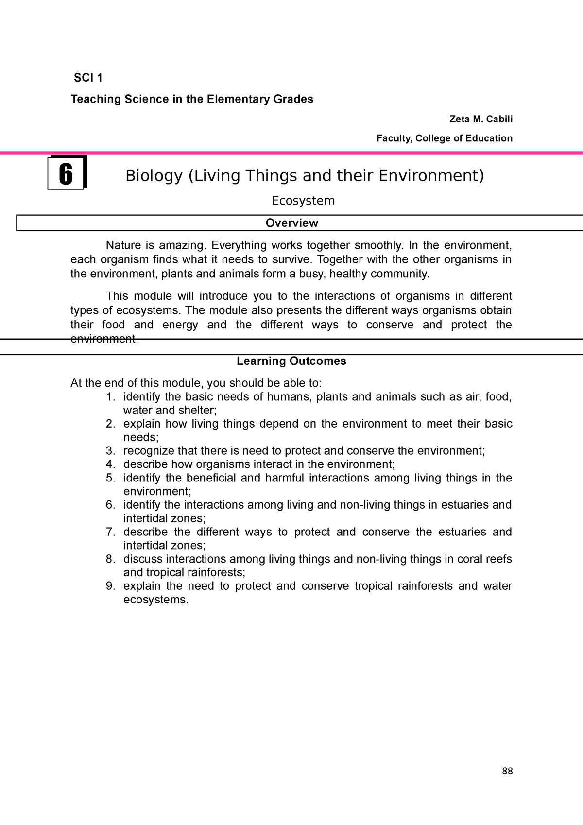 Science Module 6 - SCI 1 Teaching Science In The Elementary Grades Zeta ...