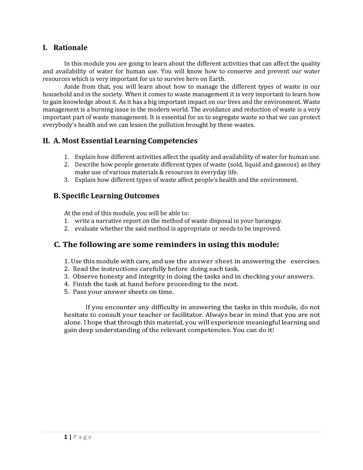 Earth, Life, And Science Module Week 4 Grade 11 - I. Rationale In This ...