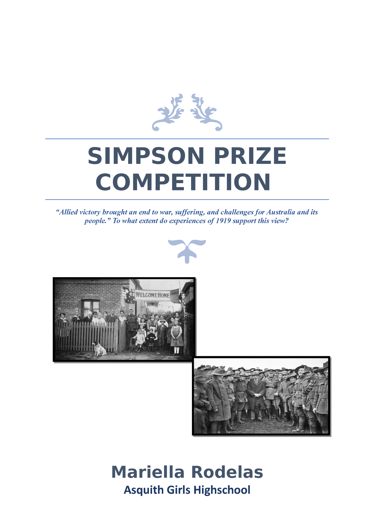 simpson prize essay