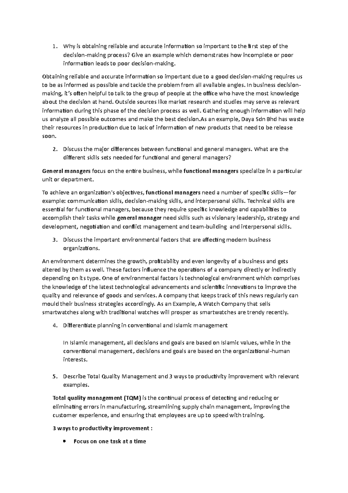 Quiz mt420 - tutorial exercise - Why is obtaining reliable and accurate ...