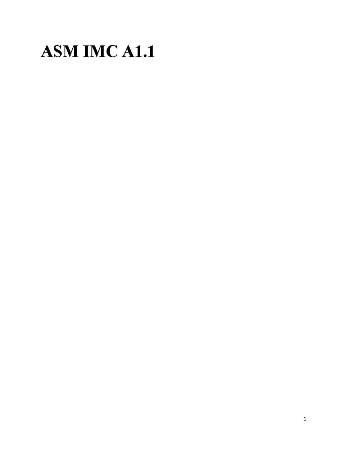 ASM IMC A1 - Intergrated Marketing Communication - ASM IMC A1. Table of ...