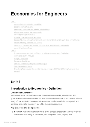 EE Unit 2 Notes - Unit – II Theory of Utility and consumer’s ...