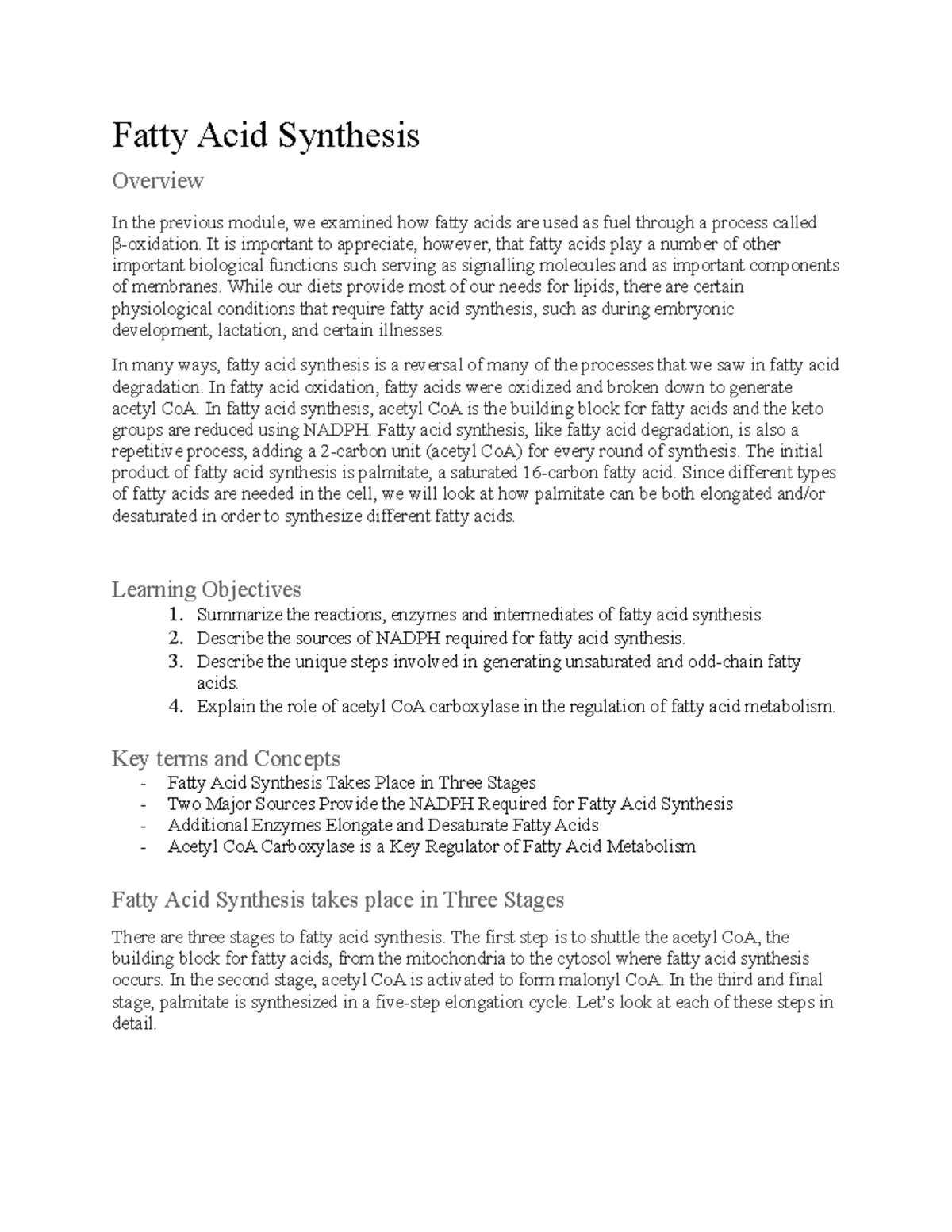 bmsc-230-module-9-fatty-acid-synthesis-fatty-acid-synthesis