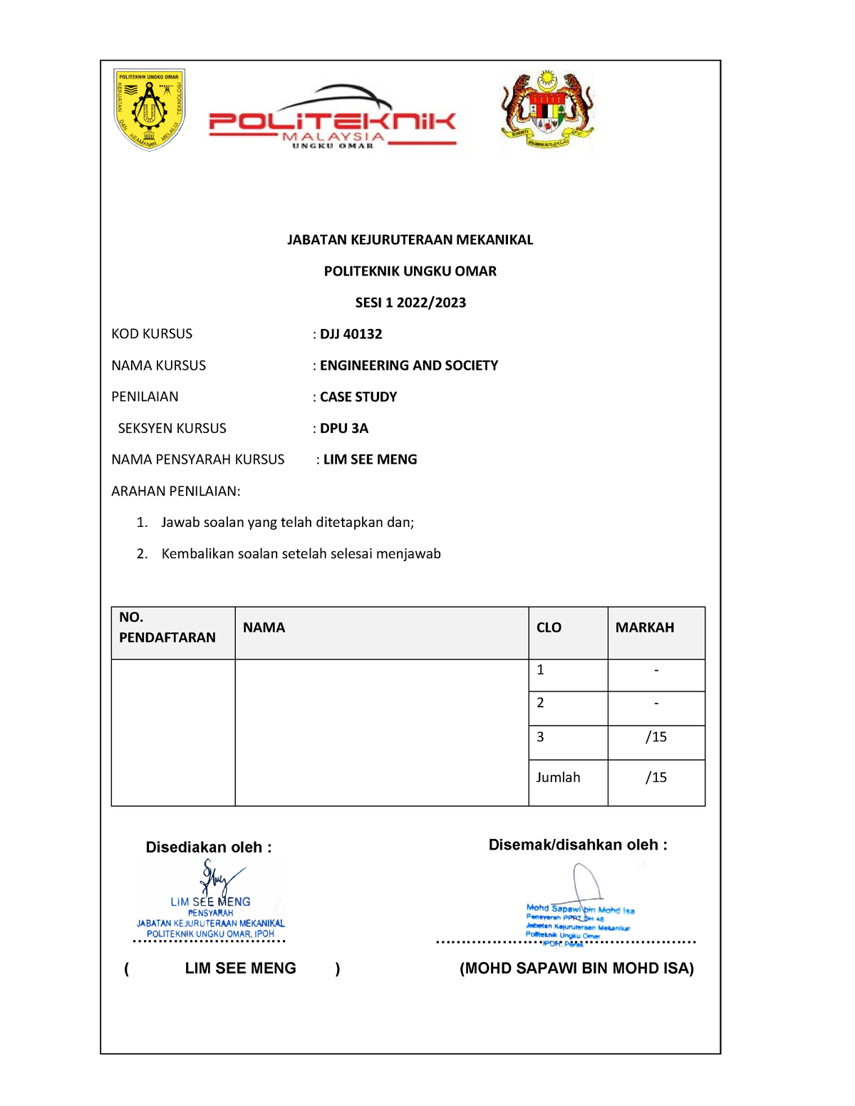 contoh case study politeknik