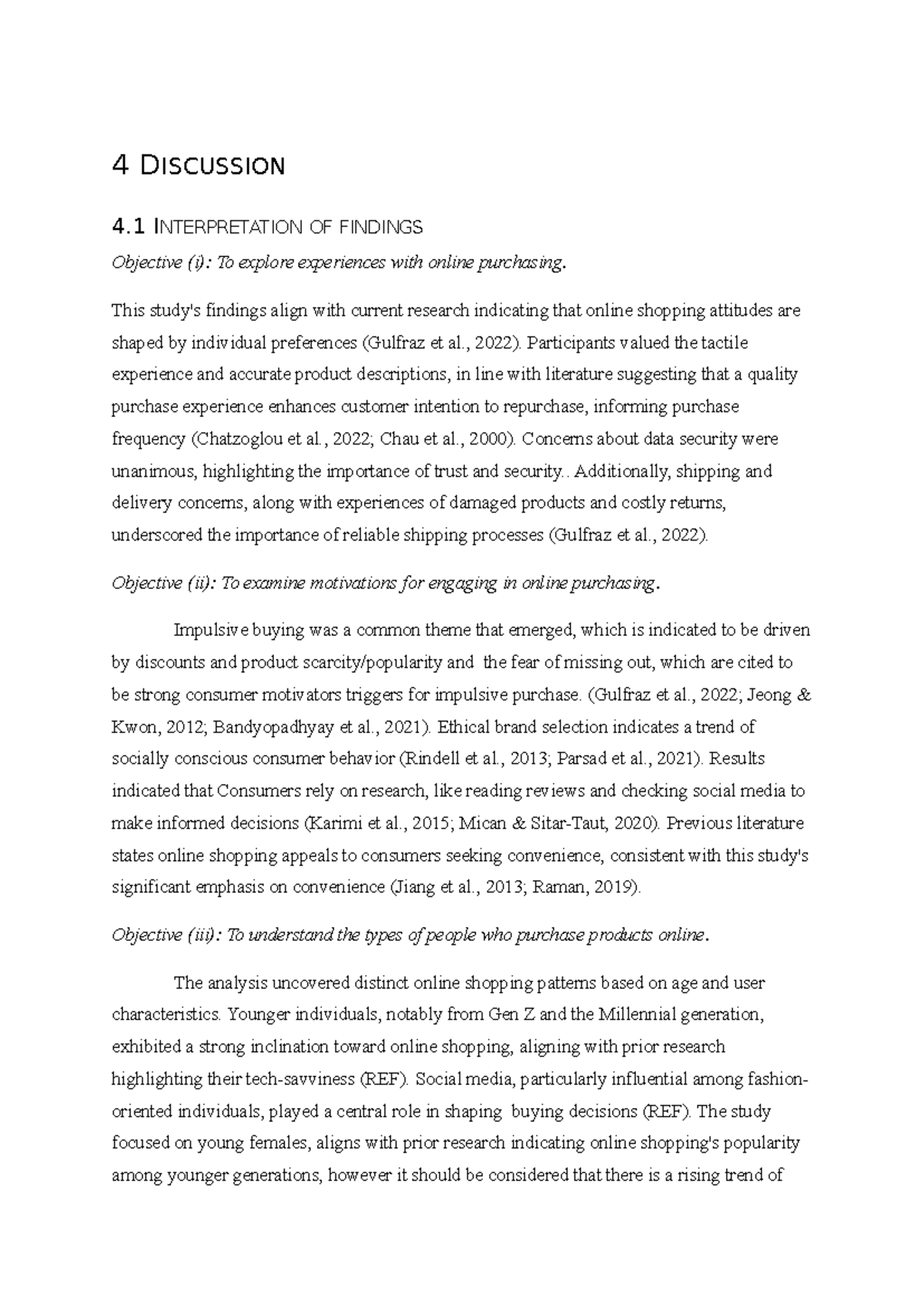 AMB201 A1 Qualitative Report Discussion Section - 4 DISCUSSION 4 ...