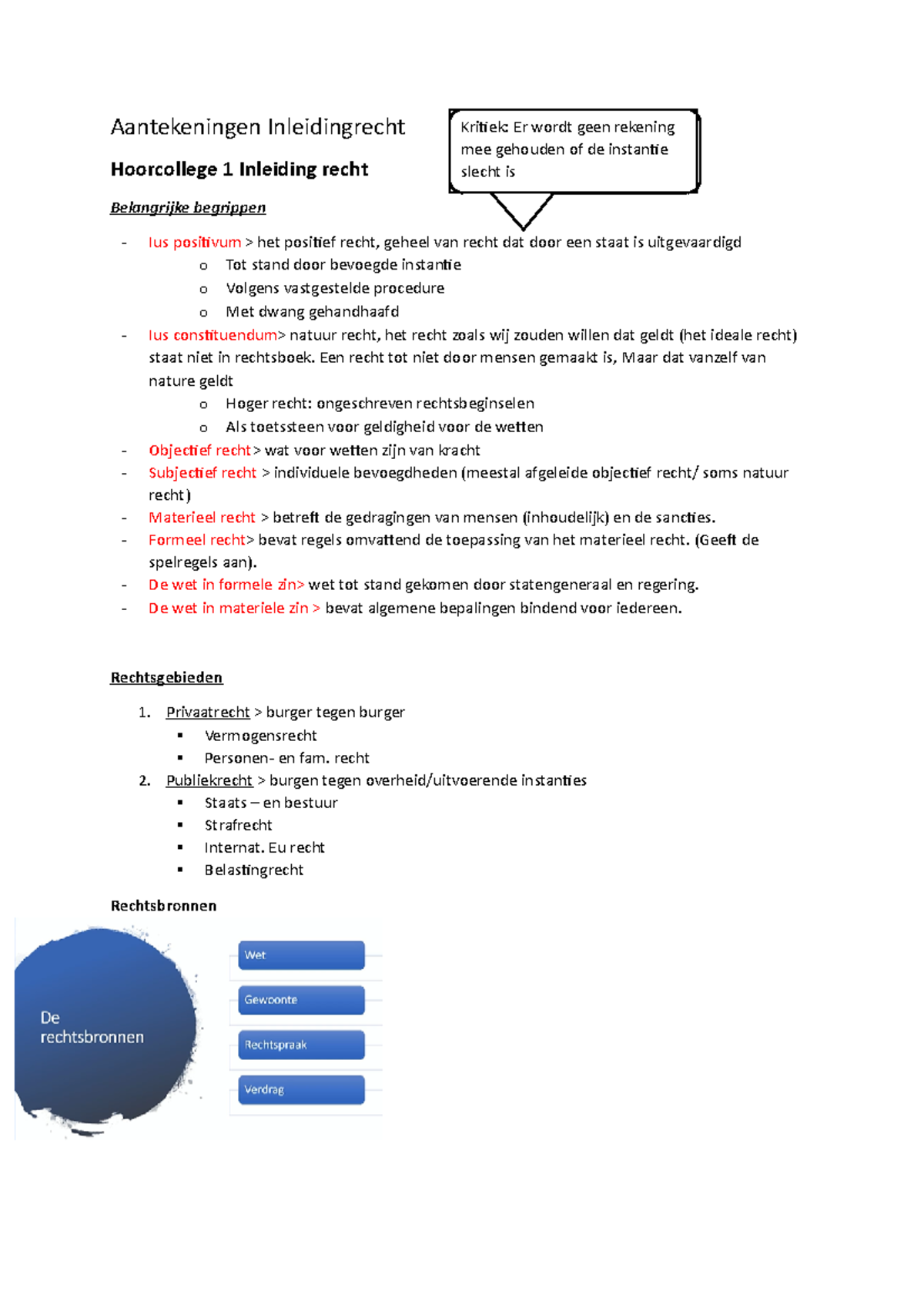 Aantekeningen HC En WG Inleiding Recht - Aantekeningen Inleidingrecht ...