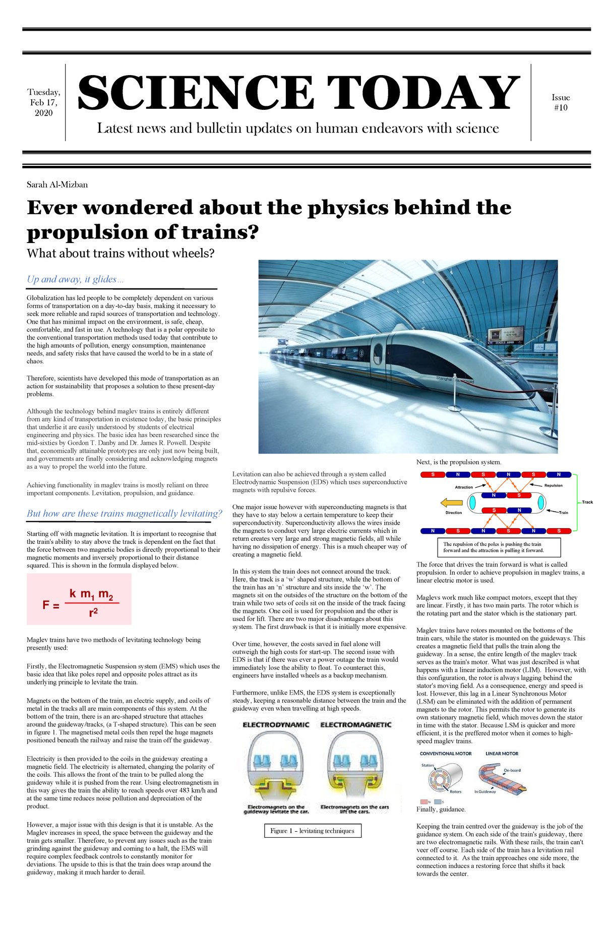 - train technology Final - physics - Tuesday, Feb 17, 2020 SCIENCE ...