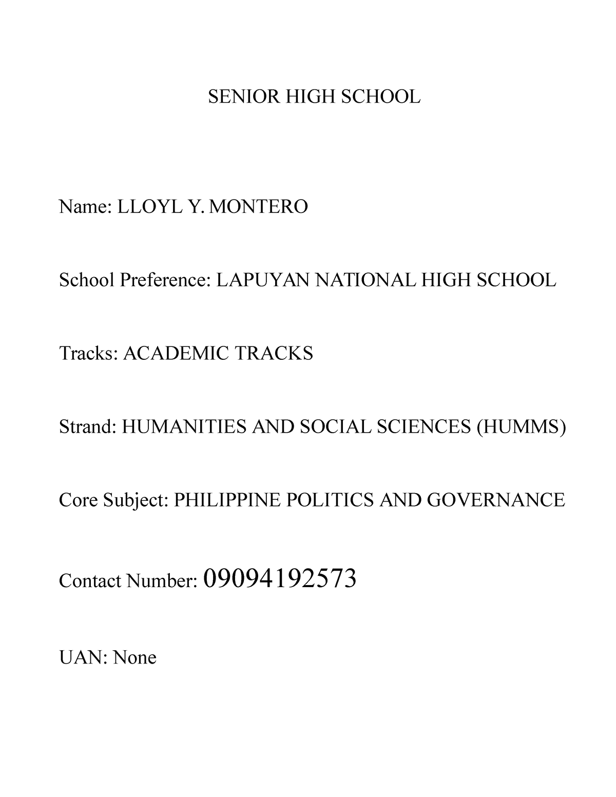 307511950 SHS Detailed Lesson Plan SENIOR HIGH SCHOOL Name LLOYL Y 