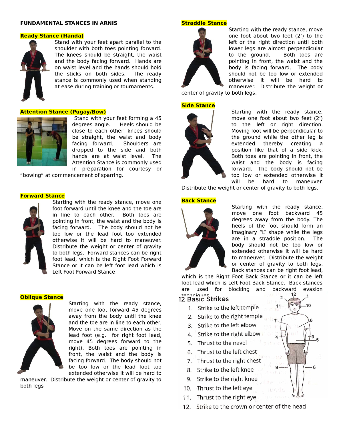 Fundamental Stances IN Arnis - FUNDAMENTAL STANCES IN ARNIS Ready ...