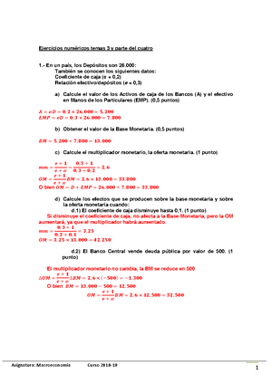 Ejercicio resuelto IS-LM - Ejercicios numéricos temas 3 y parte del cuatro   En un país, los - Studocu