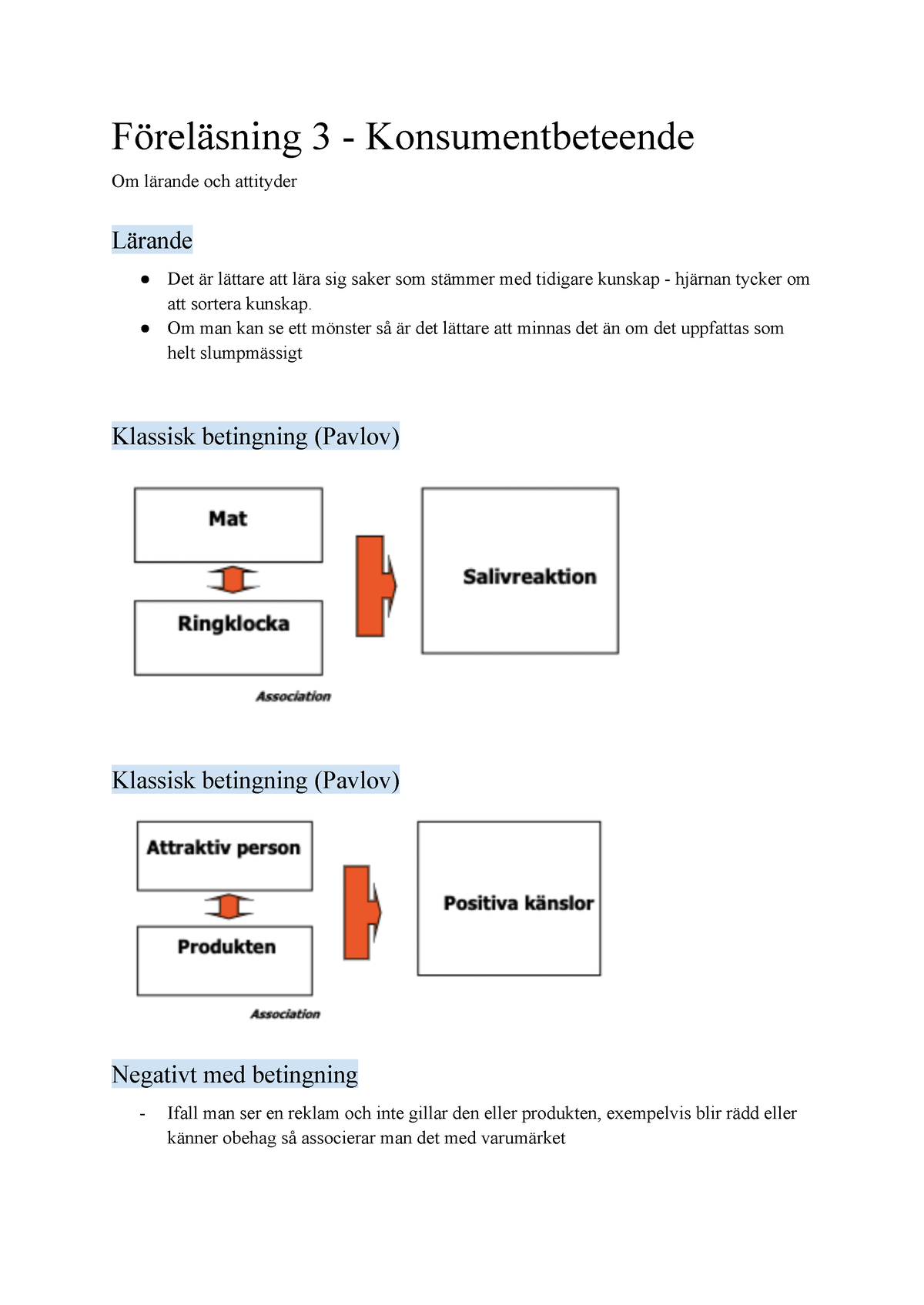 Föreläsning 3 - Konsumentbeteende - Föreläsning 3 - Konsumentbeteende ...