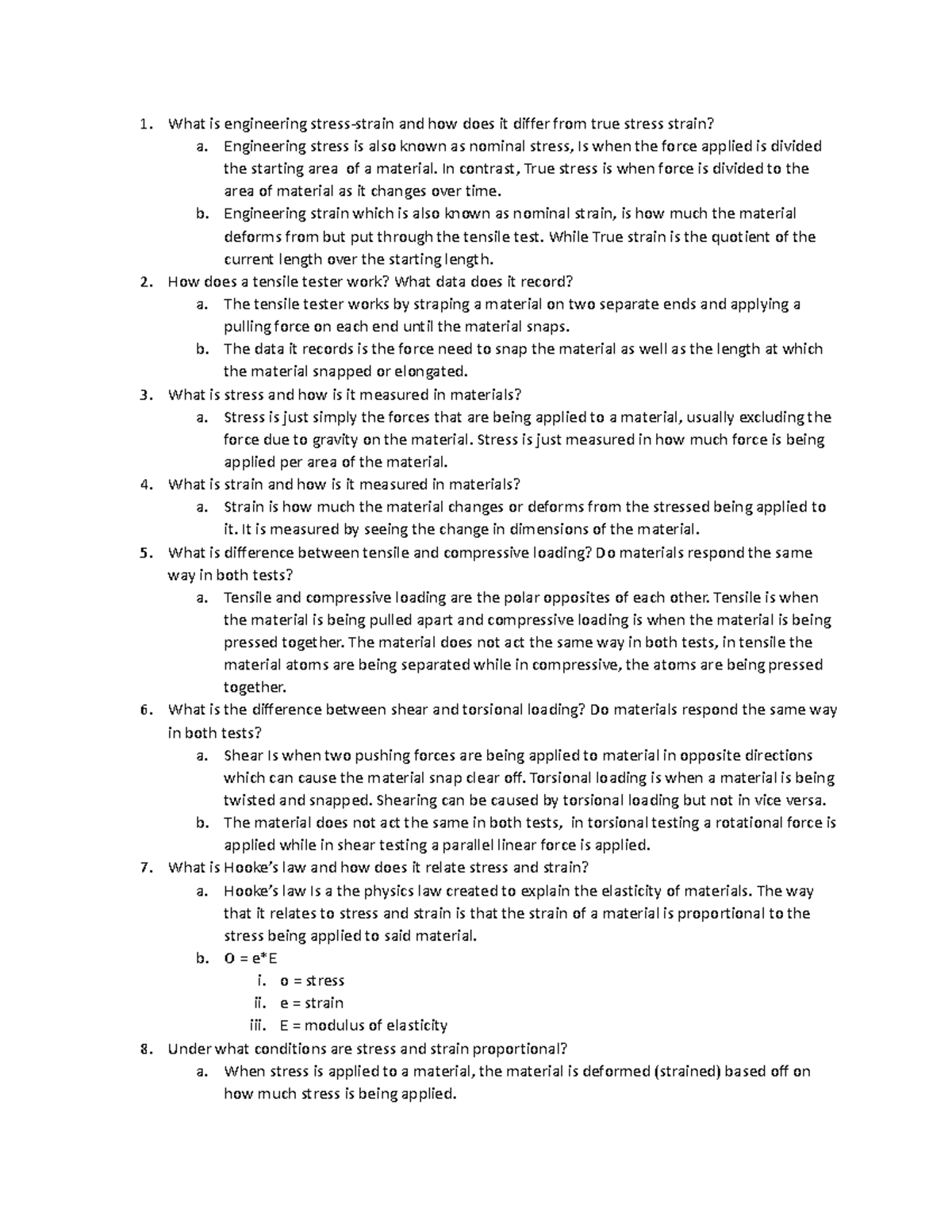 Ch 7 Pre-Reading - Pre-reading Assignment - What is engineering stress ...