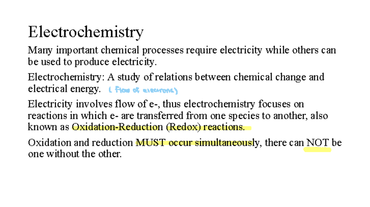 Chapter 18 Electrochem - Electrochemistry Many important chemical ...