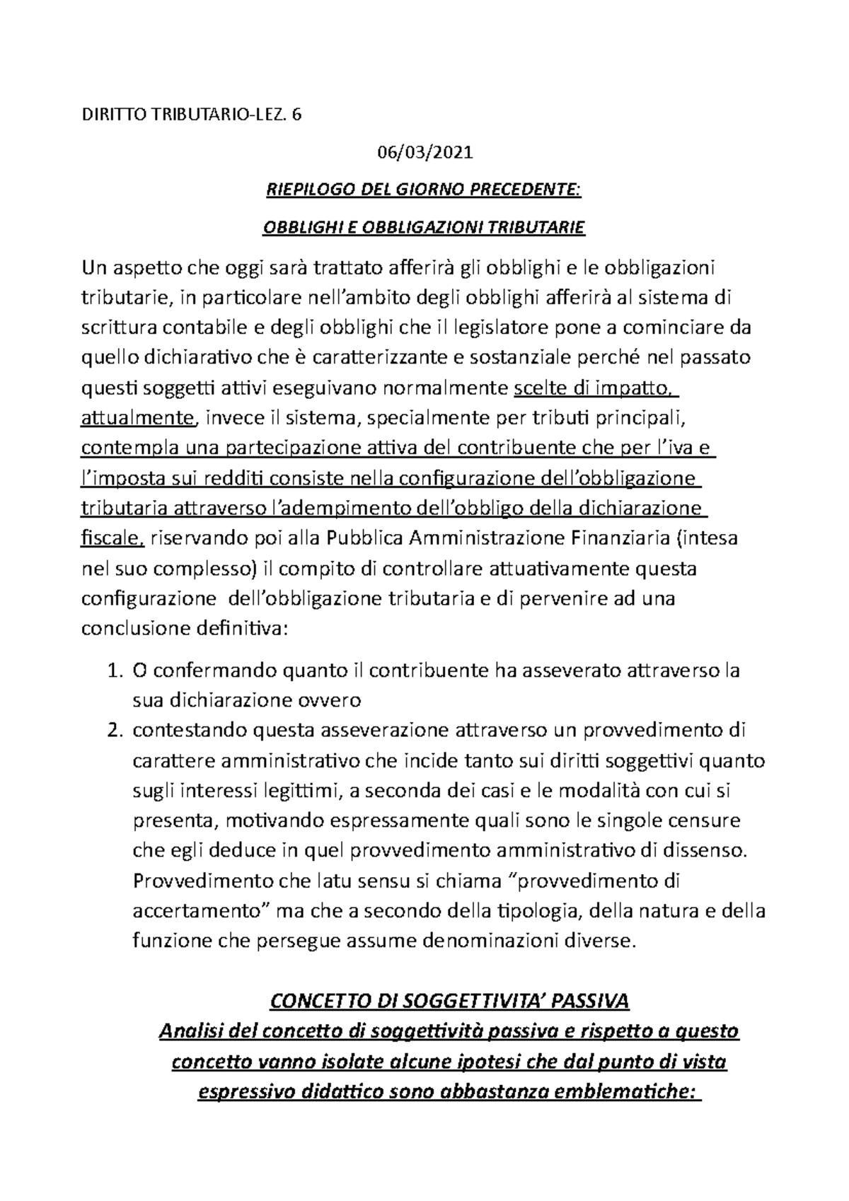 Diritto tributario, soggettività tributaria e caf DIRITTO TRIBUTARIO