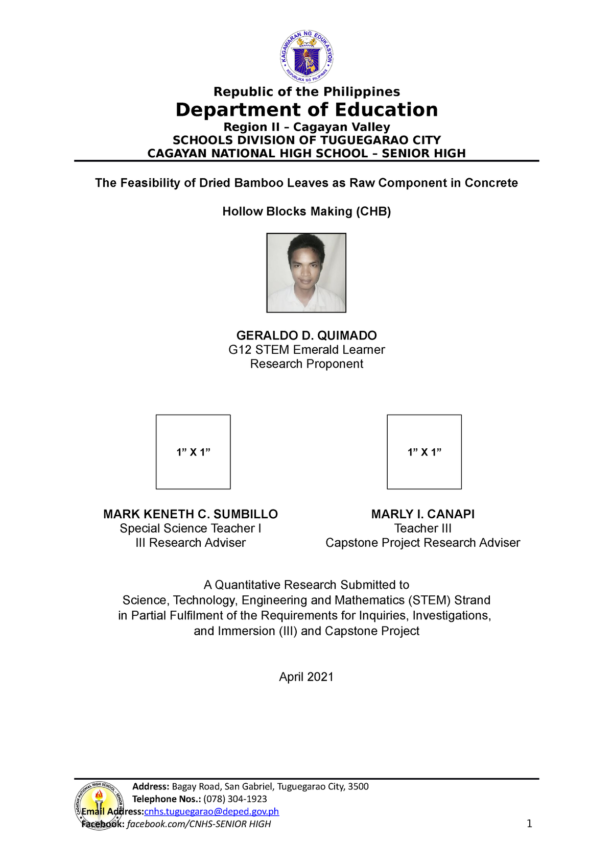 Quimado- Geraldo-D - None - Department of Education Region II – Cagayan ...