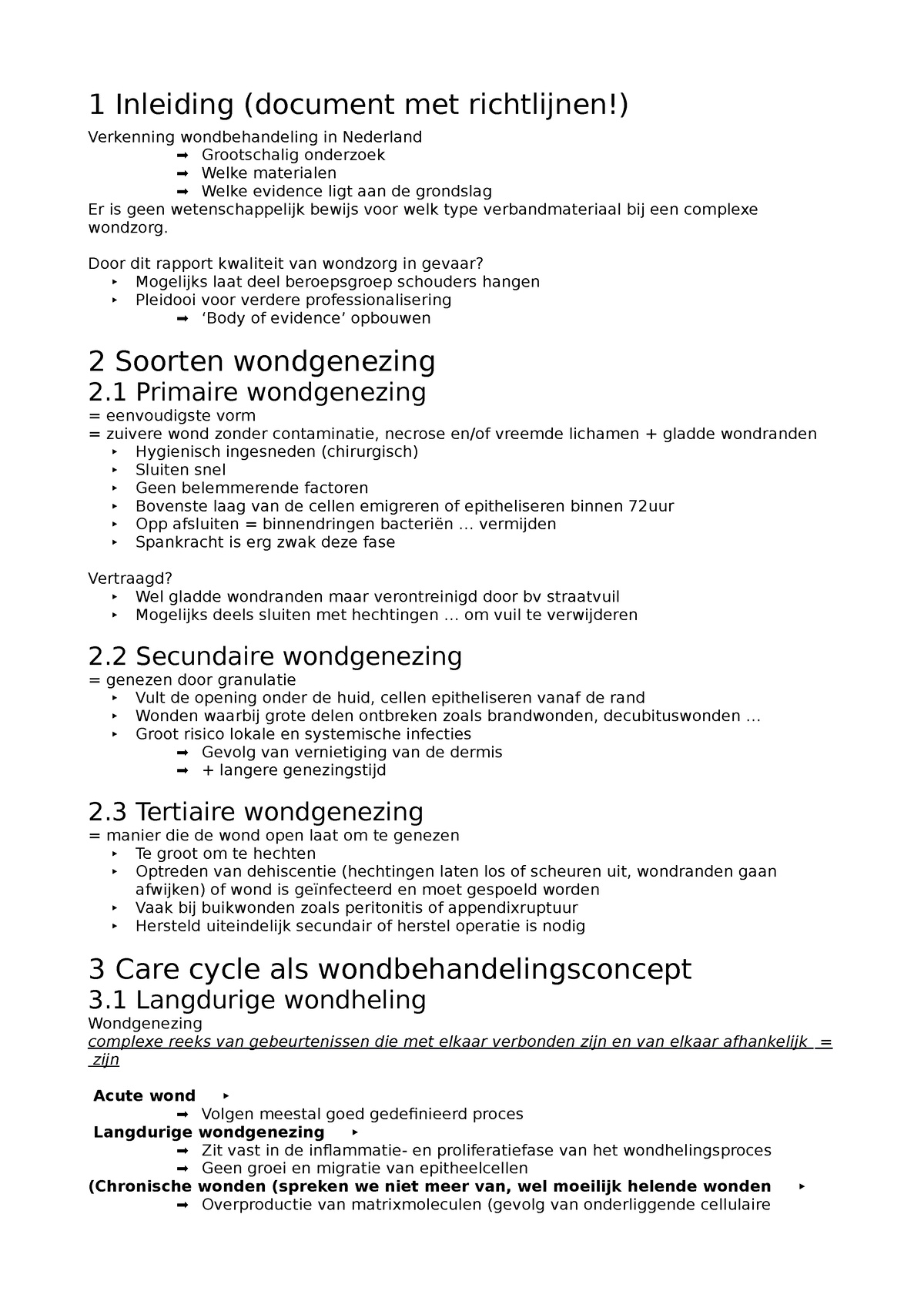 Wondzorg - Exclusief Verbandkennis - 1 Inleiding (document Met ...