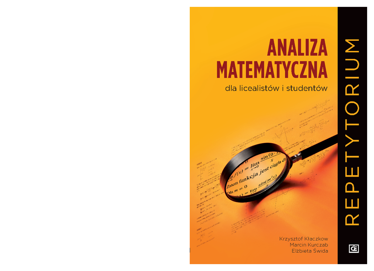 Analiza matematyczna Repetytorium fragment publkacji - Krzysztof