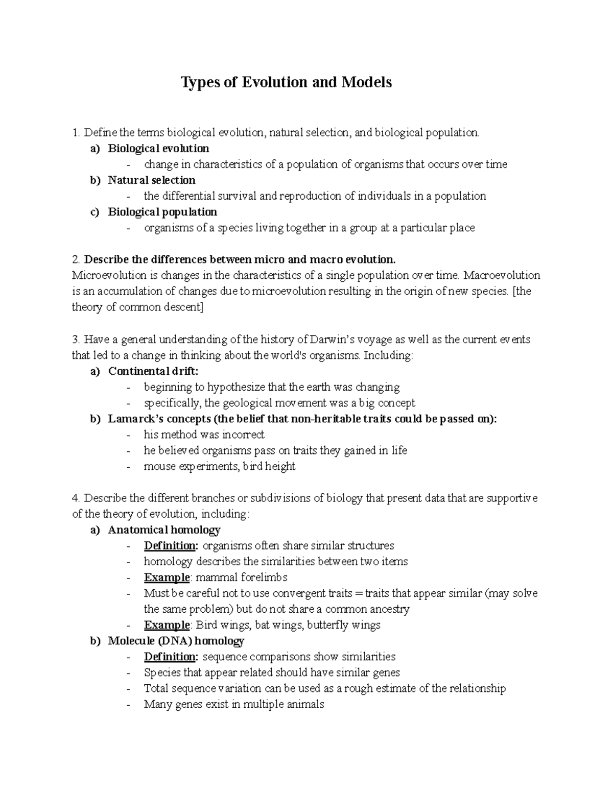 types-of-evolution-and-models-types-of-evolution-and-models-define