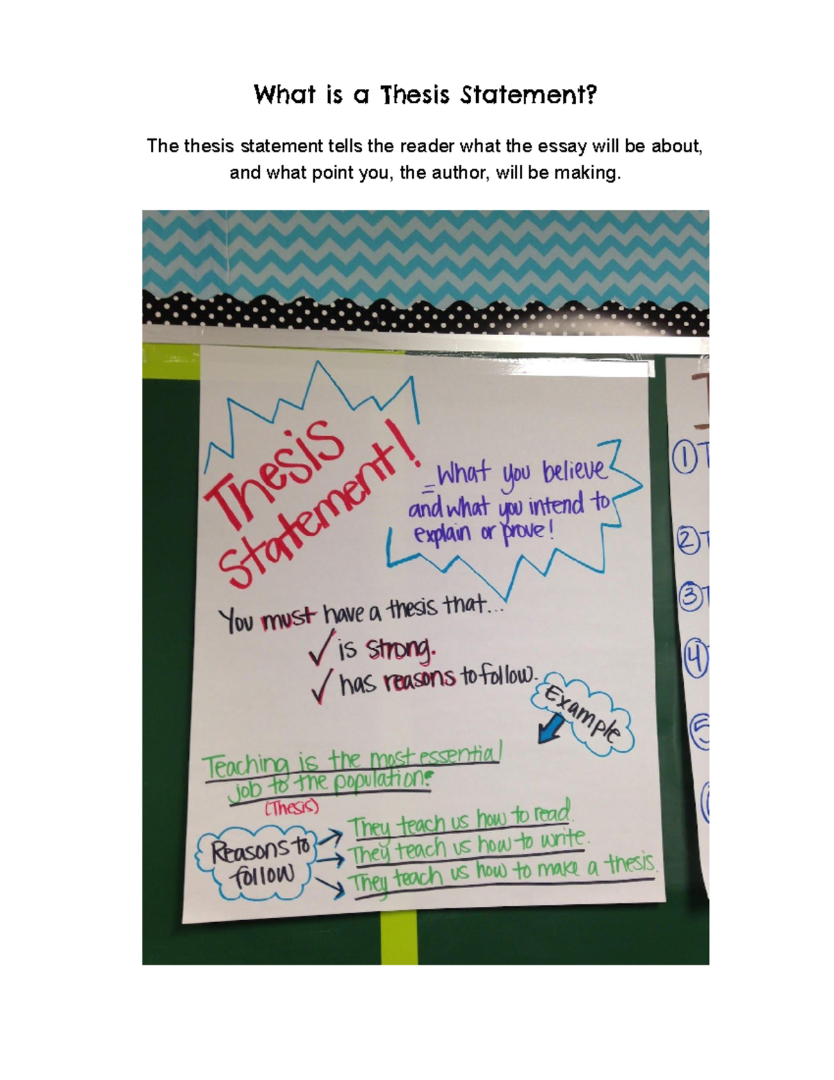 What is a Thesis Statement - Studocu