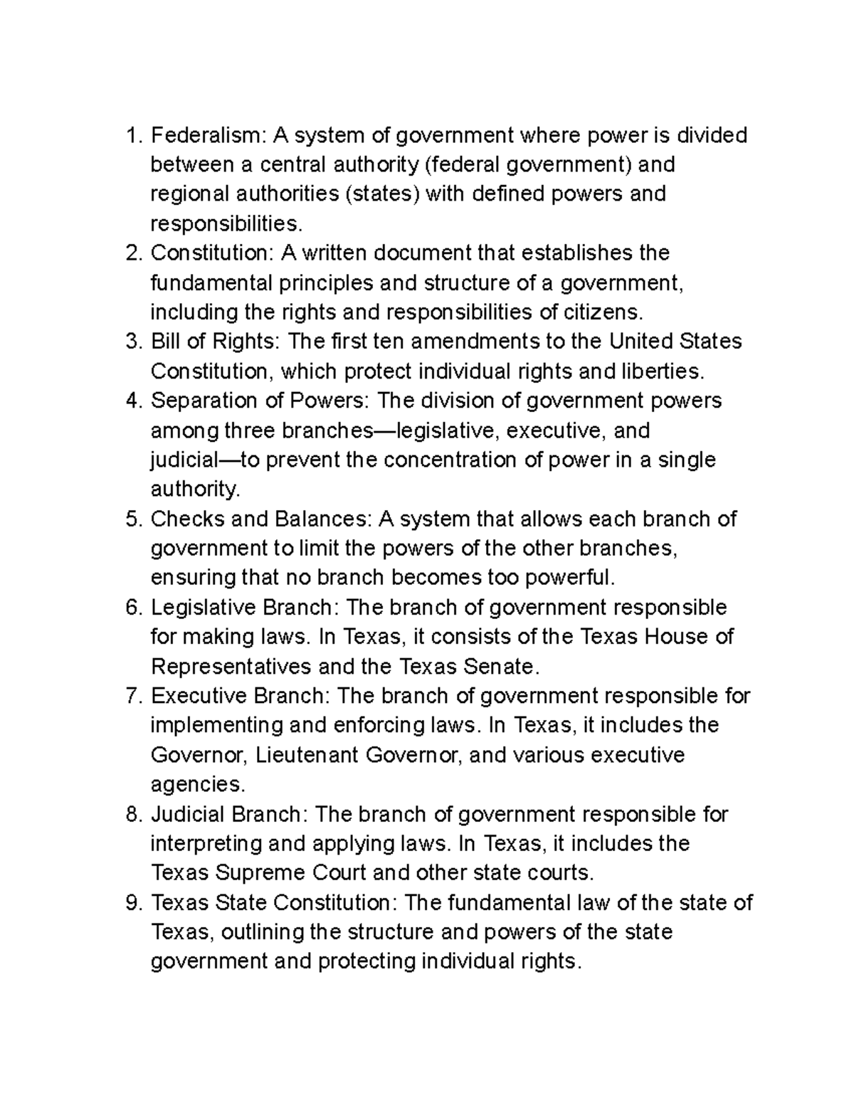 Vocabulary - Federalism: A system of government where power is divided ...