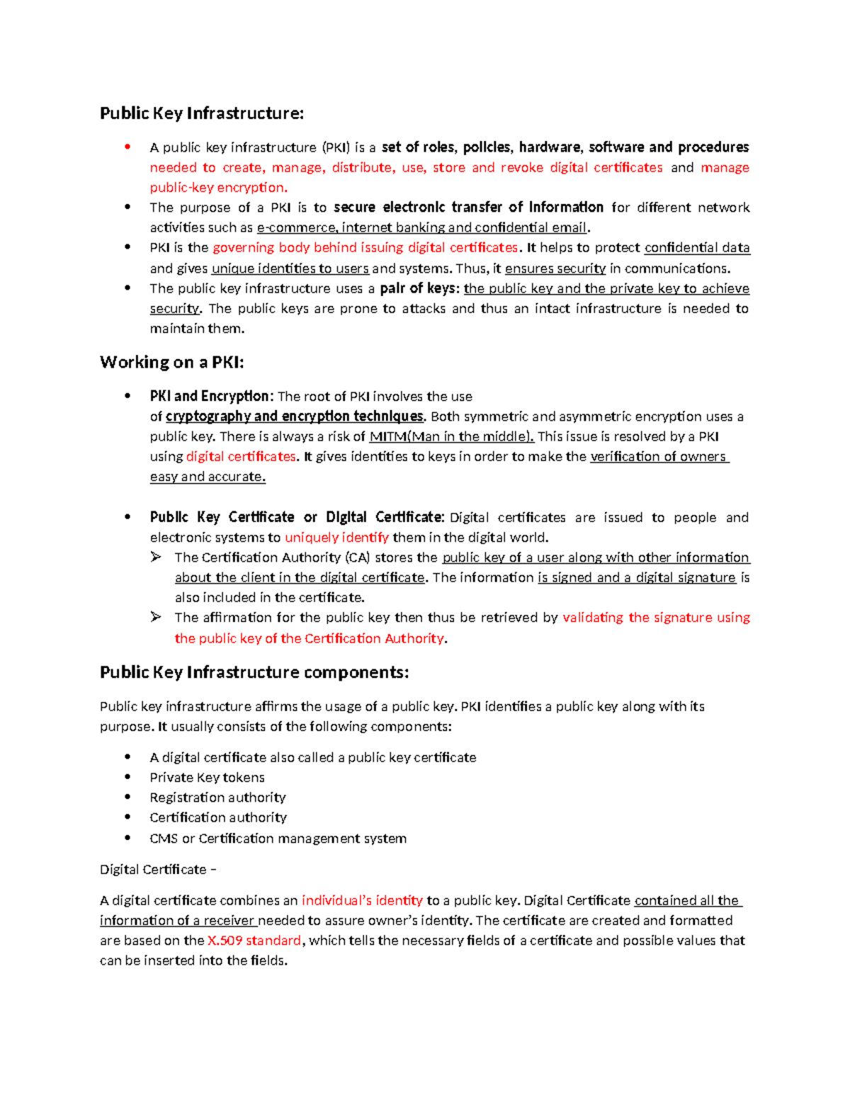 Public Key Infrastructure - The purpose of a PKI is to secure ...