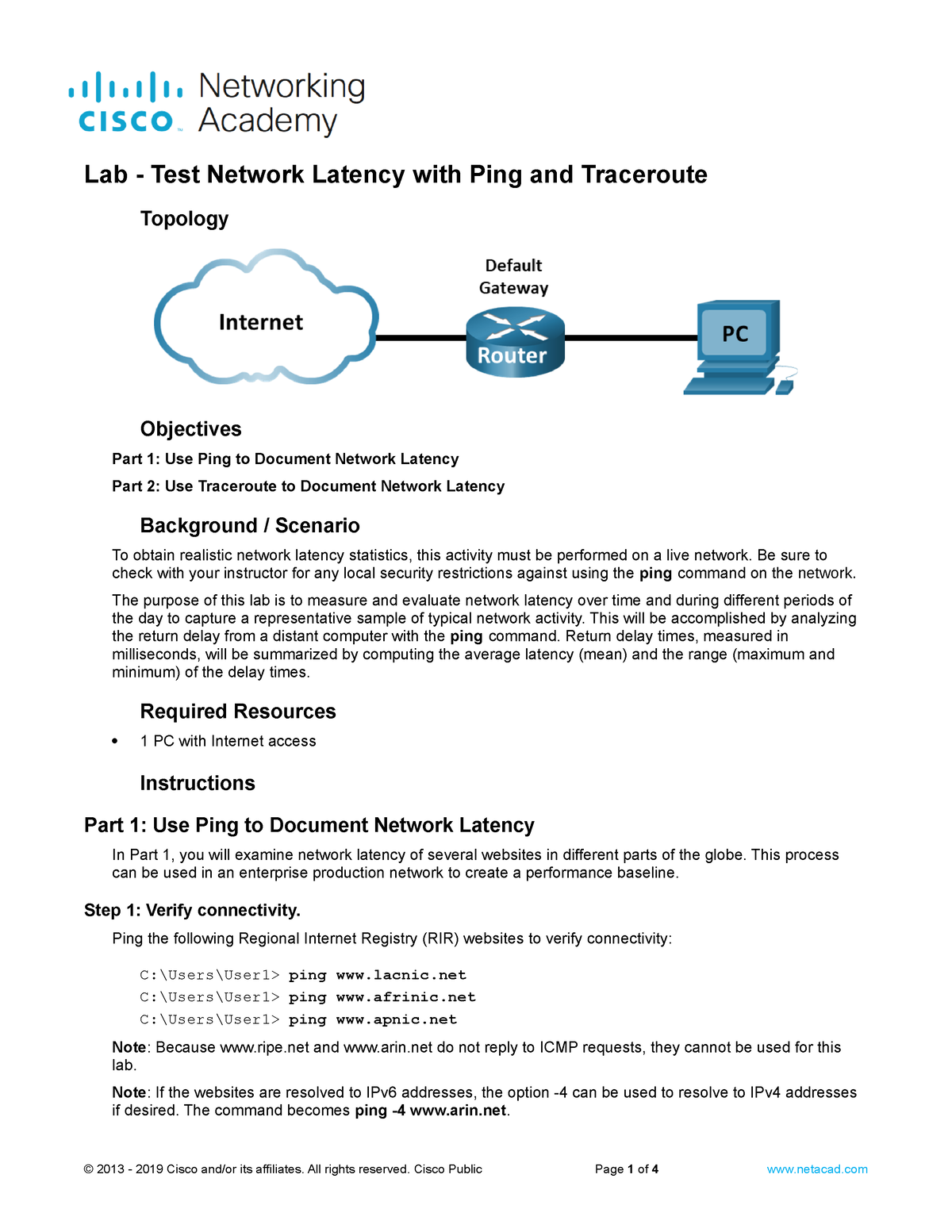 17-4-6-lab-test-network-latency-with-ping-and-traceroute-topology