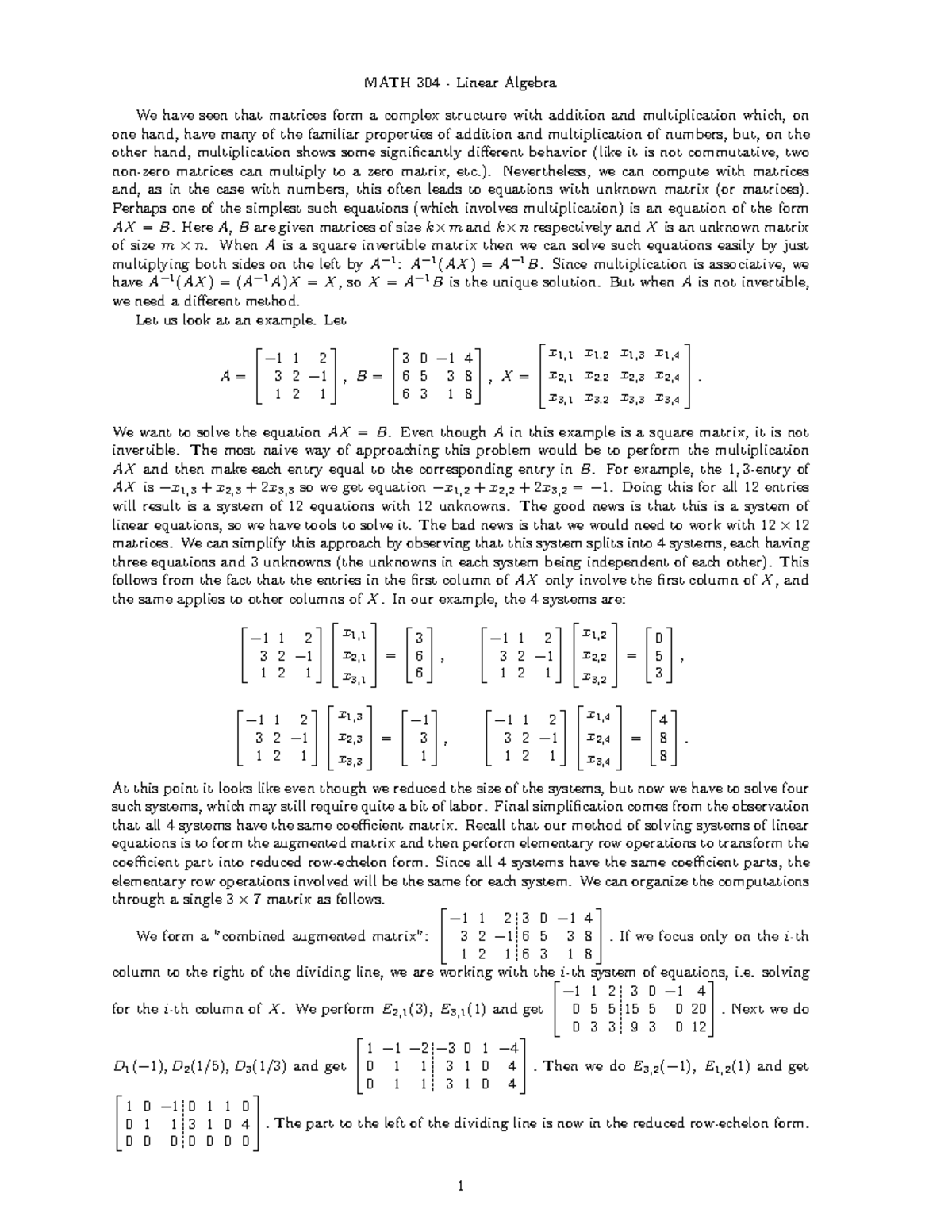 10 - 10.pdf - MATH 304 - Linear Algebra We have seen that matrices form ...