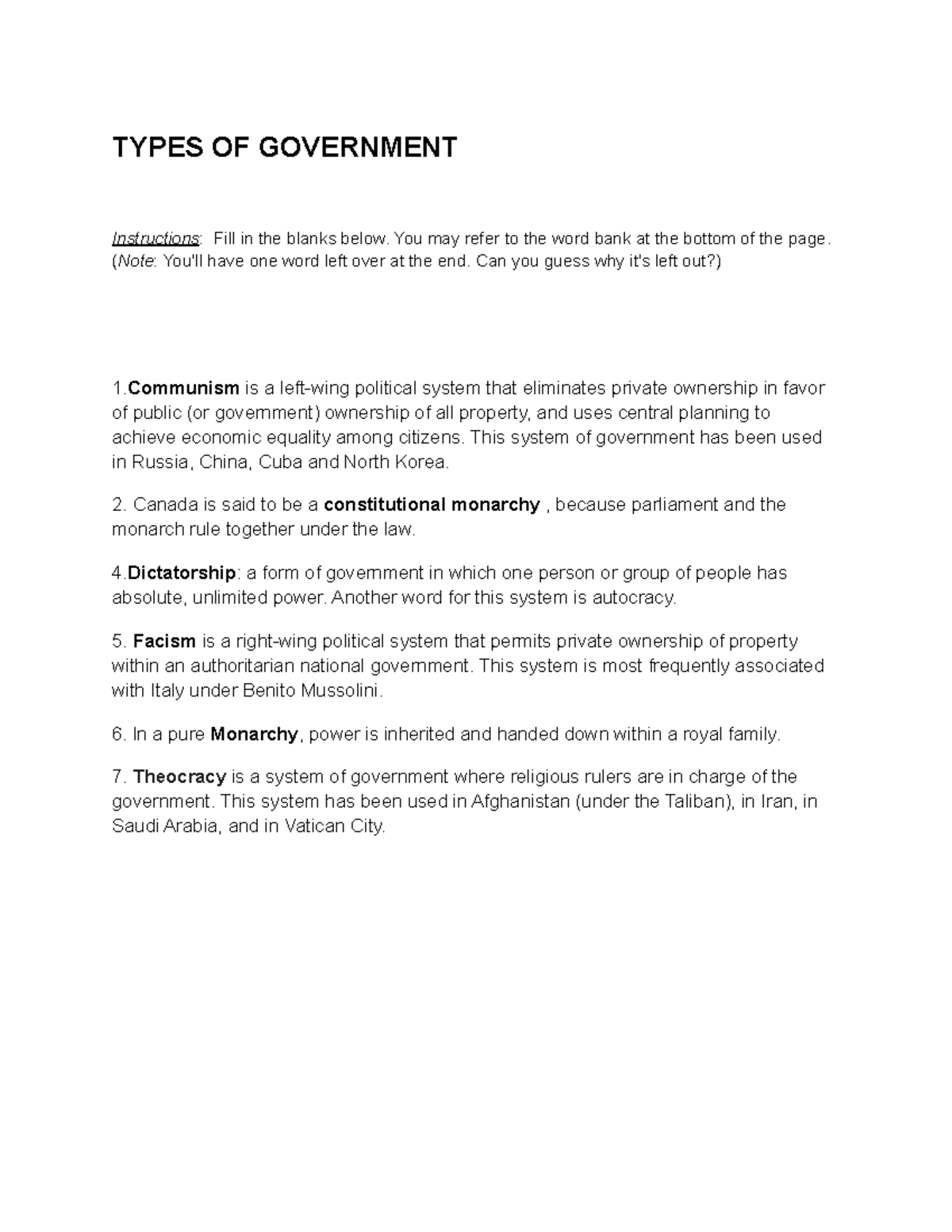 different-types-of-government-types-of-government-instructions-fill