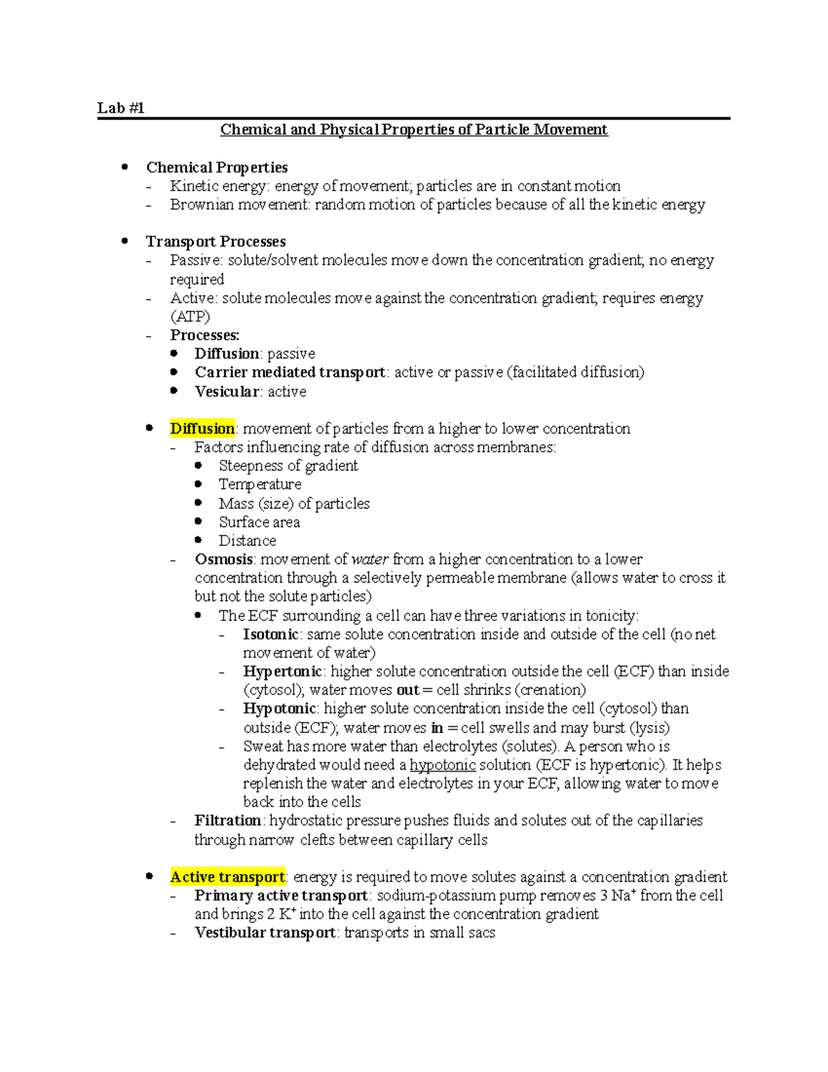 Lab Exam - Introduction the Microscope, Particle Movement, and Mitosis ...