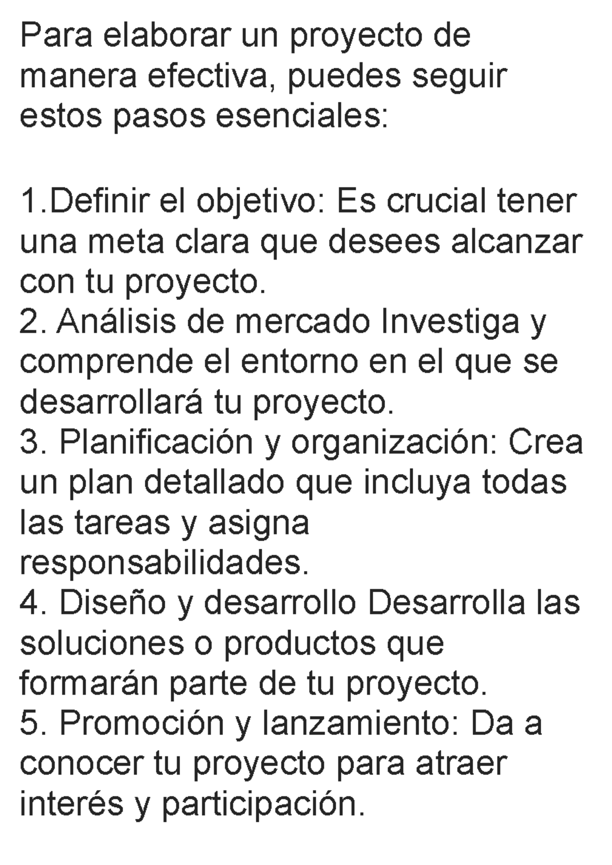 Como elaborar un proyecto - Para elaborar un proyecto de manera ...