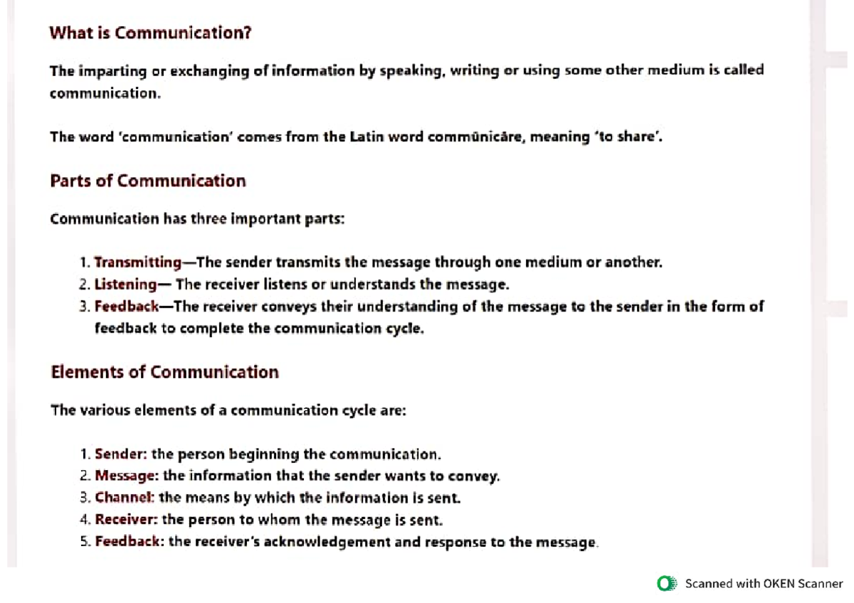 IT classs 10 - Easy - What is Communication? The imparting or ...