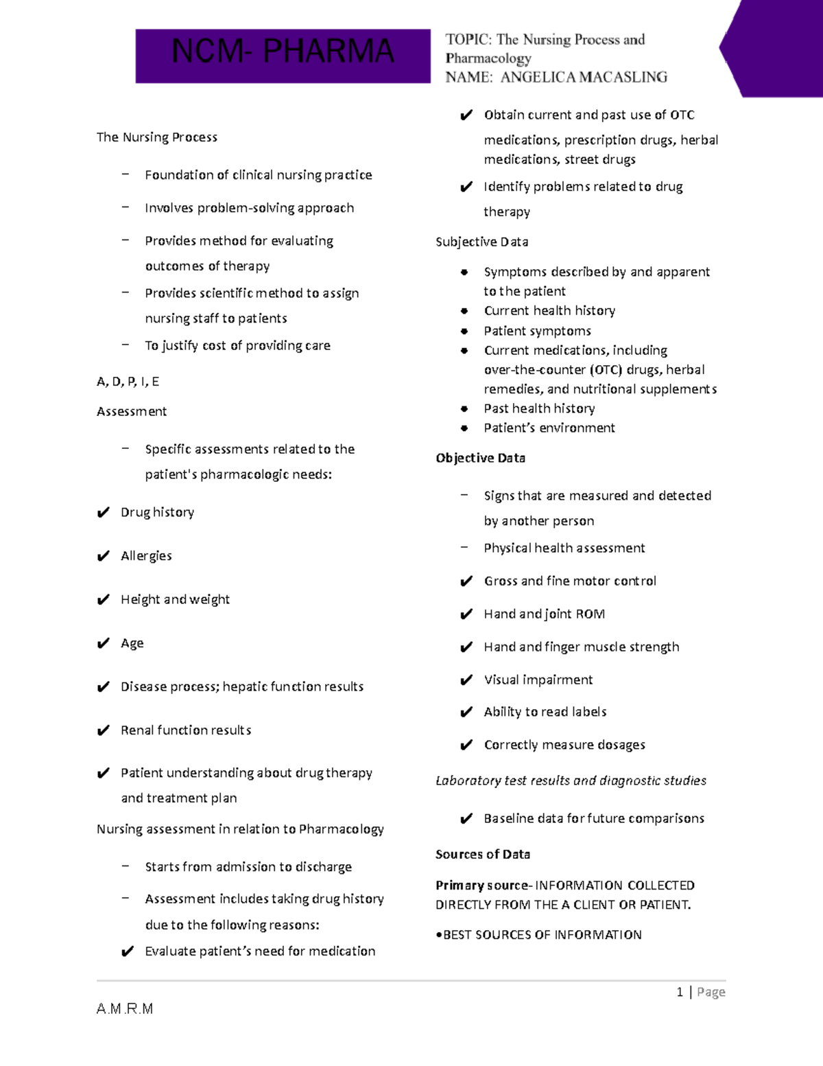 The Nursing Process - Ms. Mia Bautista - The Nursing Process − ...