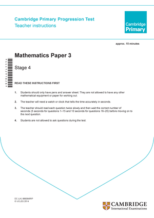 Maths Stage 4 01 6RP AFP - Practice Paper - Cambridge Primary ...