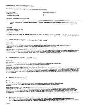 Virtual University - Assessment >> Sample Examination Assessment ...