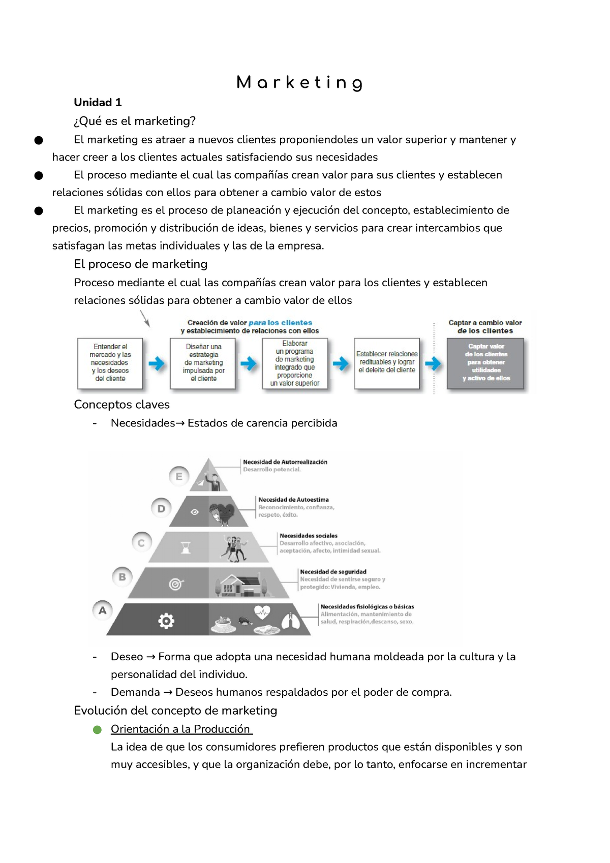 Marketing 1 Parc - M A R K E T I N G Unidad 1 ¿Qué Es El Marketing? El ...