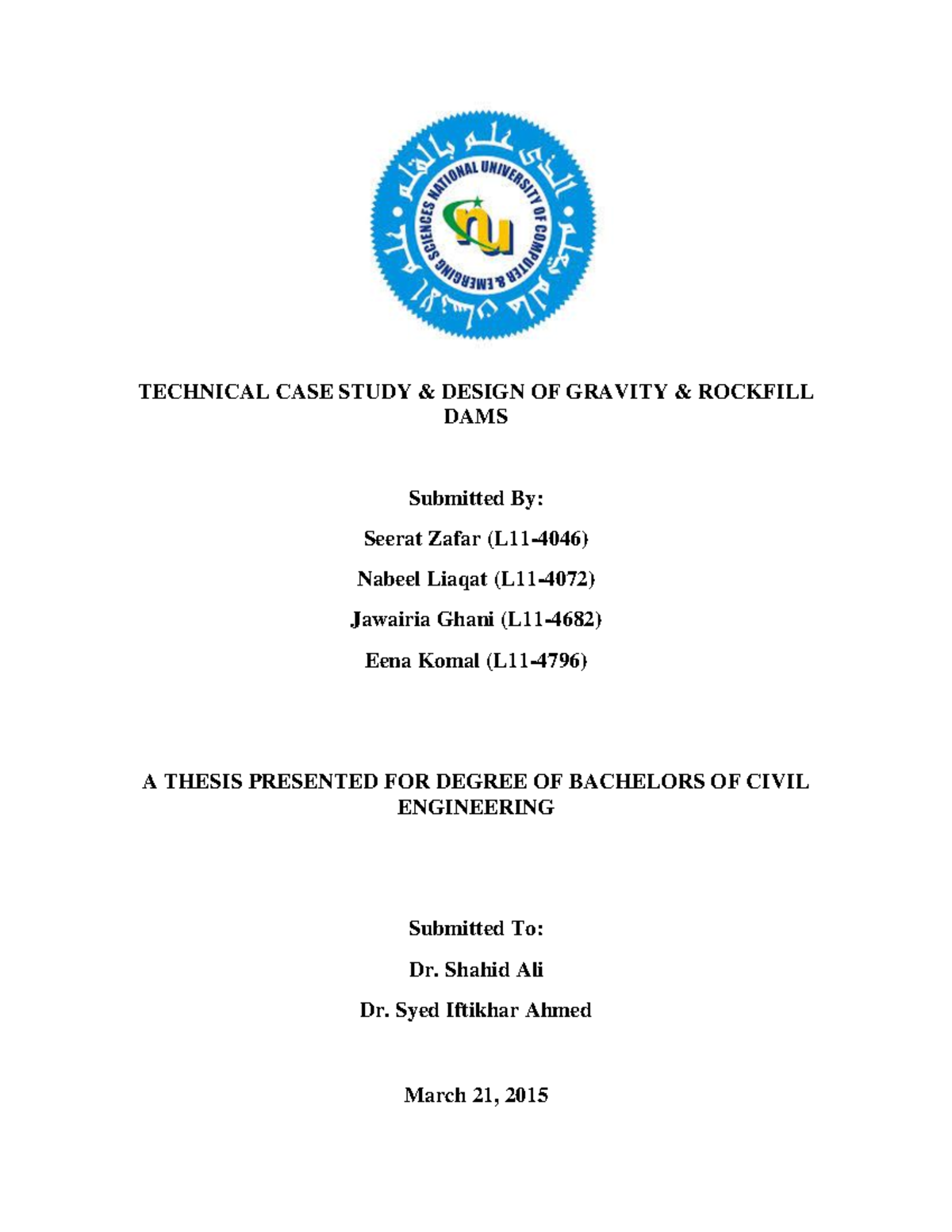 Technical CASE Study and Design OF Gravi - TECHNICAL CASE STUDY ...