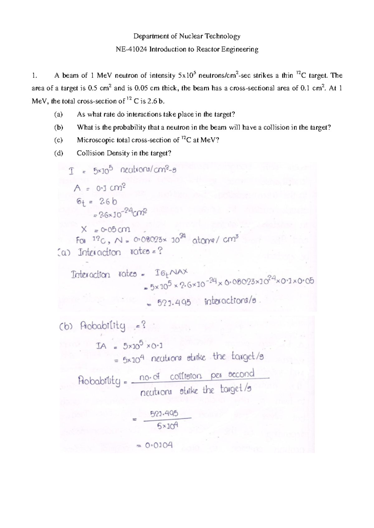 Introduction to Nuclear Engineering - Department of Nuclear Technology ...