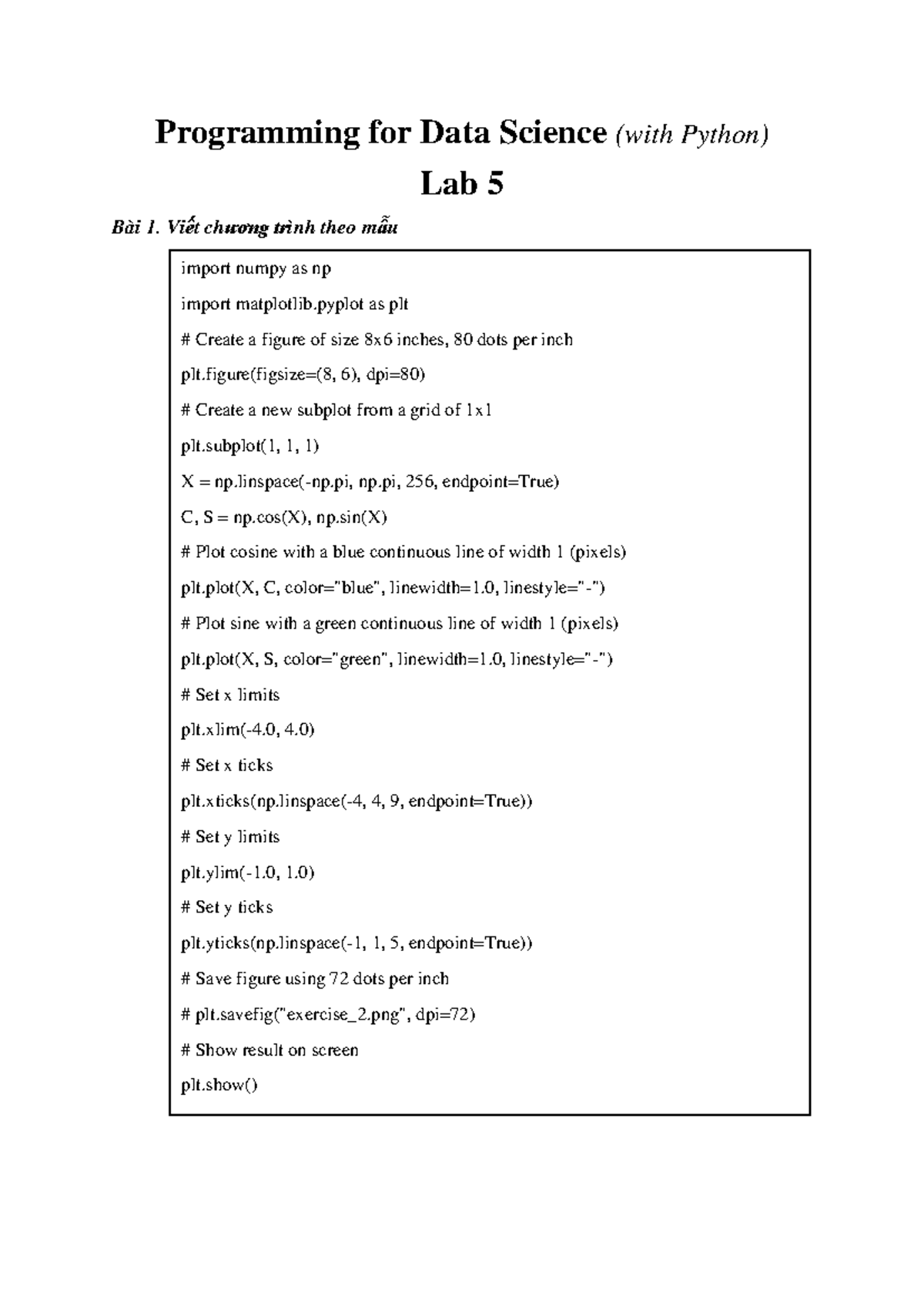 Lab 5dfsgdfsgdfgfd - Programming for Data Science (with Python) Lab 5 ...